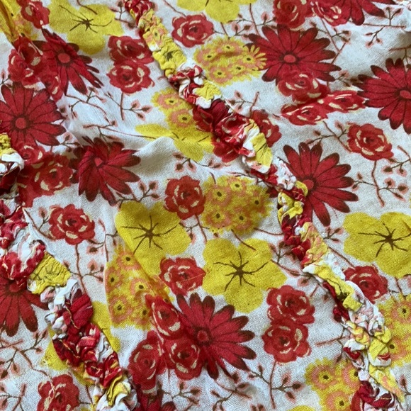 Red & Yellow Floral Lightweight Scarf - Picture 8 of 9